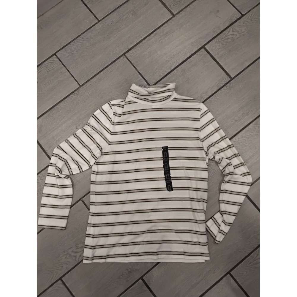 NWT Banana Republic Timeless Tee Striped Turtleneck Long Sleeve Women L